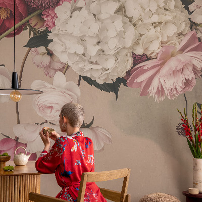 Dekoracyjna fototapeta na ścianę Romantyczne kwiaty