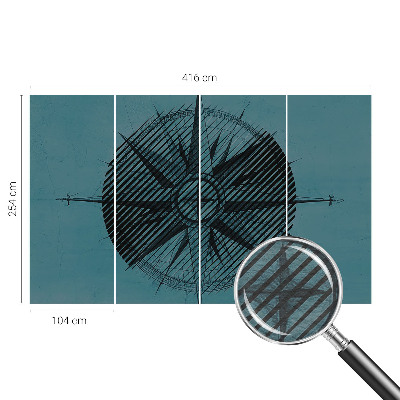 Fototapeta fizelinowa do sypialni Kompas morski