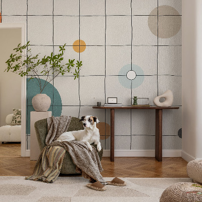 Nowoczesna fototapeta do salonu Kolorowe koła