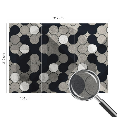 Dekoracyjna fototapeta na ścianę z geometrycznym motywem okręgów