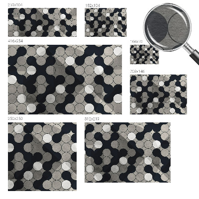 Dekoracyjna fototapeta na ścianę z geometrycznym motywem okręgów