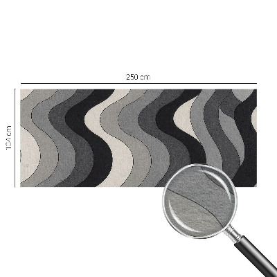 Fototapeta fizelinowa z nadrukiem Szare fale