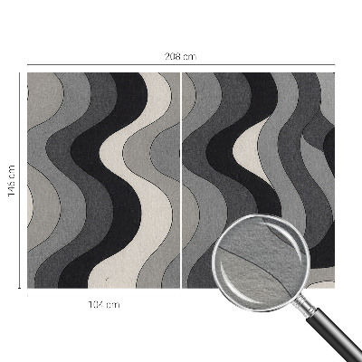 Fototapeta fizelinowa z nadrukiem Szare fale