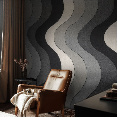 Fototapeta fizelinowa z nadrukiem Szare fale