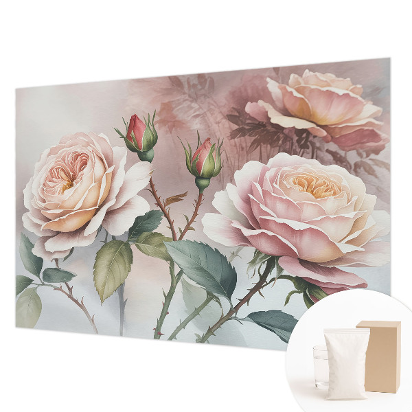 Fototapeta na ścianę z motywem róż w pastelowych kolorach