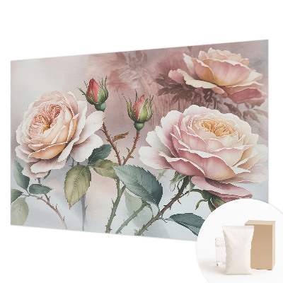 Fototapeta na ścianę z motywem róż w pastelowych kolorach