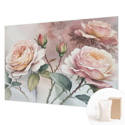 Fototapeta na ścianę z motywem róż w pastelowych kolorach