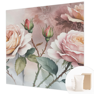 Fototapeta na ścianę z motywem róż w pastelowych kolorach