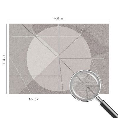 Fototapeta fizelinowa do sypialni z motywem abstrakcyjnej geometrii
