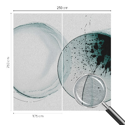 Tapeta fotograficzna z motywem zielonych okręgów
