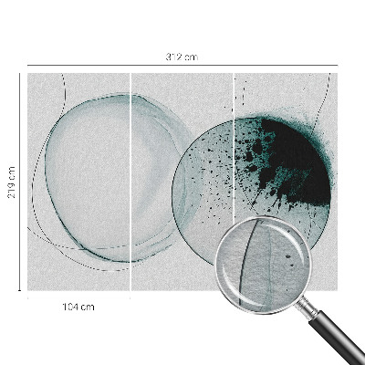 Tapeta fotograficzna Zielone okręgi