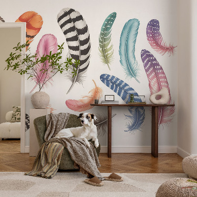 Dekoracyjna fototapeta na ścianę Pastelowe pióra