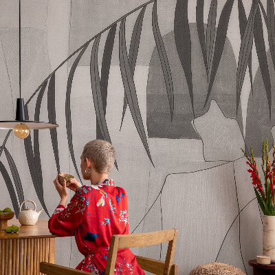 Fototapeta fizelinowa do sypialni Abstrakcyjna palma