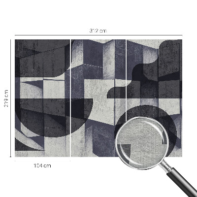 Dekoracyjna fototapeta na ścianę z geometrycznym, symetrycznym wzorem
