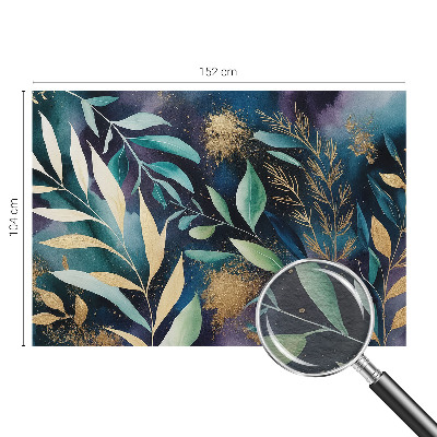 Fototapeta fizelinowa do sypialni z motywem botanicznych liści