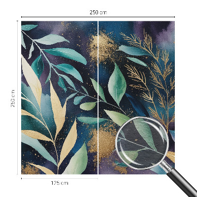 Fototapeta fizelinowa do sypialni z motywem botanicznych liści