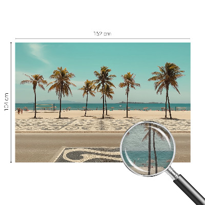 Nowoczesna fototapeta do salonu z motywem palm i plaży