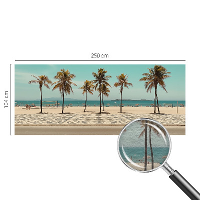 Nowoczesna fototapeta do salonu z motywem palm i plaży