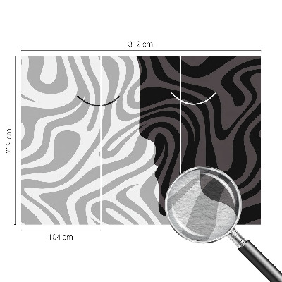 Fototapeta fizelinowa z nadrukiem Abstrakcyjne twarze