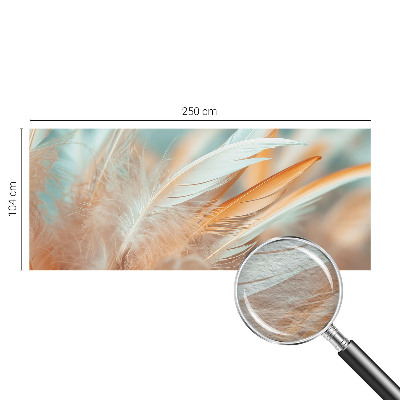 Tapeta fotograficzna z motywem delikatnych piór