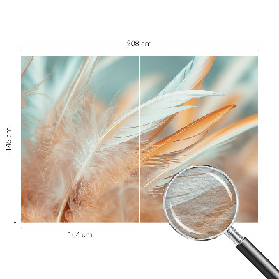Tapeta fotograficzna z motywem delikatnych piór