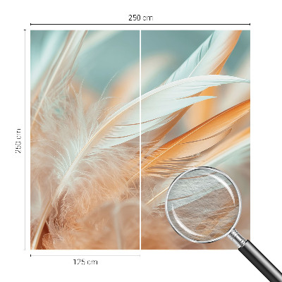 Tapeta fotograficzna z motywem delikatnych piór
