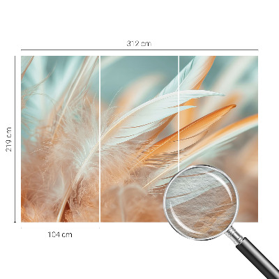 Tapeta fotograficzna z motywem delikatnych piór