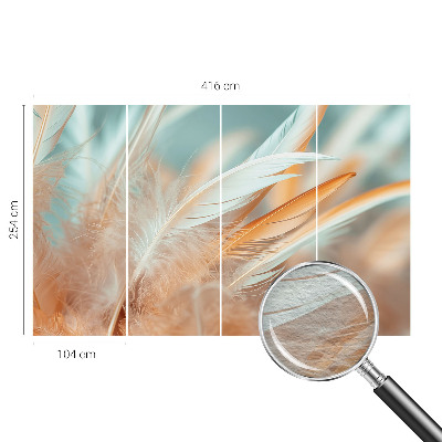 Tapeta fotograficzna z motywem delikatnych piór