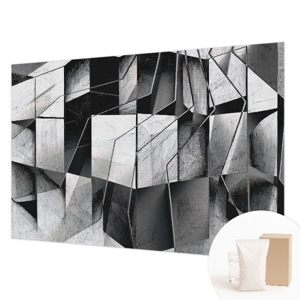 Fototapeta fizelinowa do sypialni z geometrycznym abstrakcyjnym wzorem