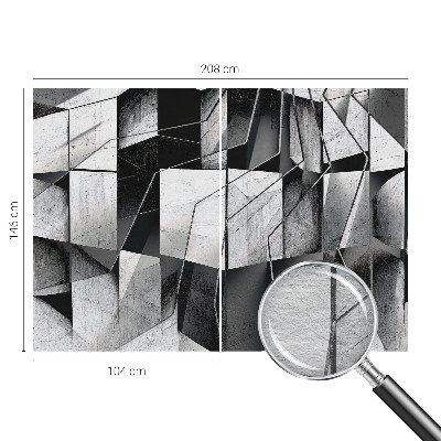 Fototapeta fizelinowa do sypialni z geometrycznym abstrakcyjnym wzorem