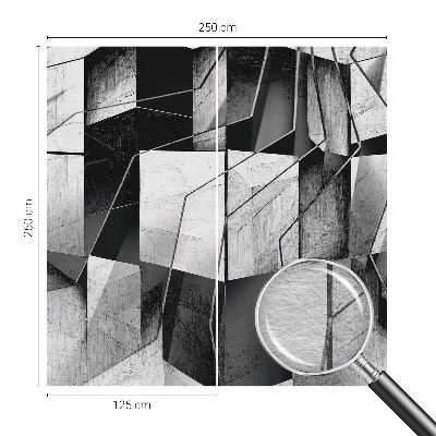 Fototapeta fizelinowa do sypialni z geometrycznym abstrakcyjnym wzorem