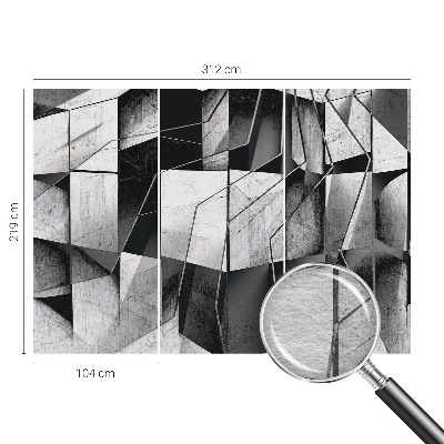 Fototapeta fizelinowa do sypialni z geometrycznym abstrakcyjnym wzorem