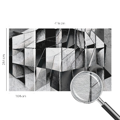 Fototapeta fizelinowa do sypialni z geometrycznym abstrakcyjnym wzorem