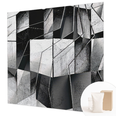 Fototapeta fizelinowa do sypialni z geometrycznym abstrakcyjnym wzorem