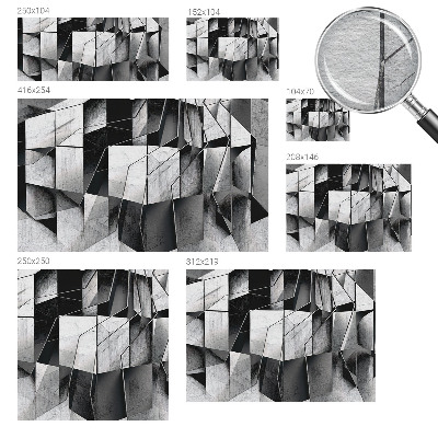 Fototapeta fizelinowa do sypialni z geometrycznym abstrakcyjnym wzorem