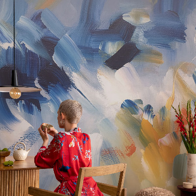 Fototapeta fizelinowa do sypialni Kolorowe pociągnięcia