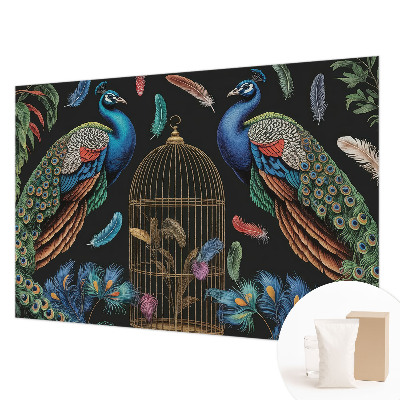 Nowoczesna fototapeta do salonu Egzotyczne pawie