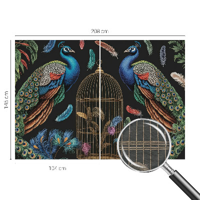 Nowoczesna fototapeta do salonu Egzotyczne pawie