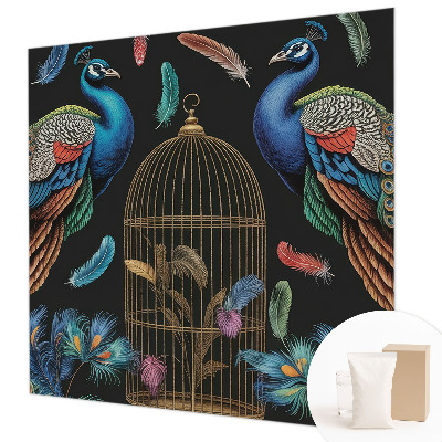 Nowoczesna fototapeta do salonu Egzotyczne pawie