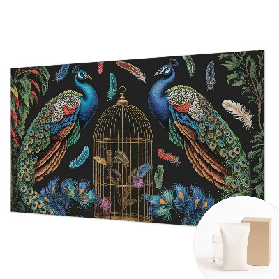 Nowoczesna fototapeta do salonu Egzotyczne pawie