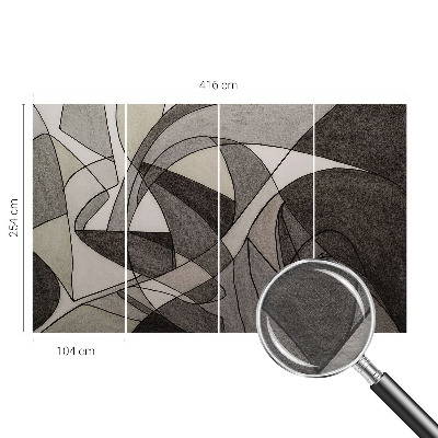 Dekoracyjna fototapeta na ścianę z geometrycznym abstrakcyjnym wzorem