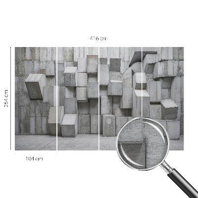 Fototapeta fizelinowa do sypialni Betonowe bryły