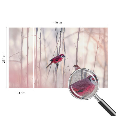 Dekoracyjna fototapeta na ścianę Ptasia para