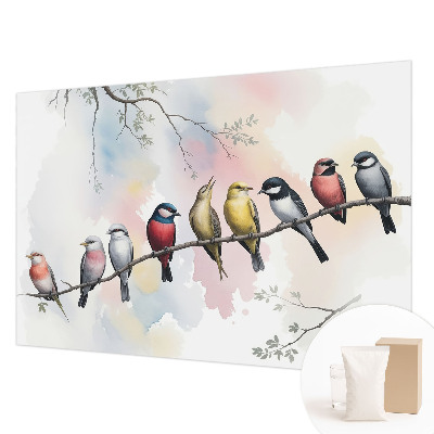 Tapeta fotograficzna fizelinowa Ptaki na gałęzi