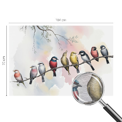 Tapeta fotograficzna fizelinowa Ptaki na gałęzi