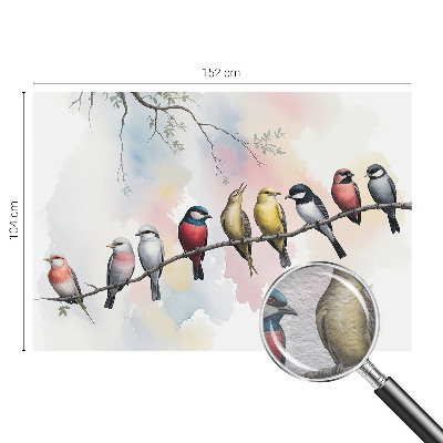 Tapeta fotograficzna fizelinowa Ptaki na gałęzi