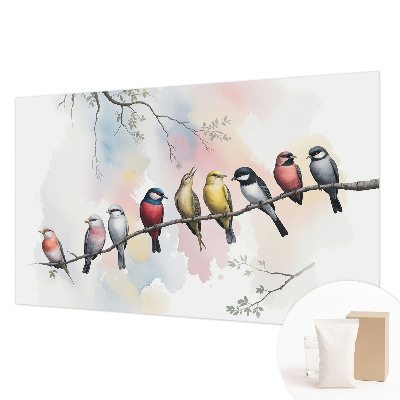 Tapeta fotograficzna fizelinowa Ptaki na gałęzi