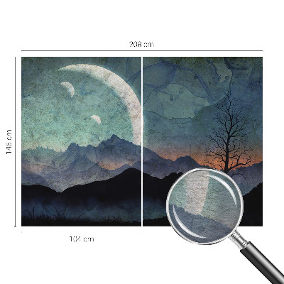 Fototapeta fizelinowa z nadrukiem Nocny pejzaż