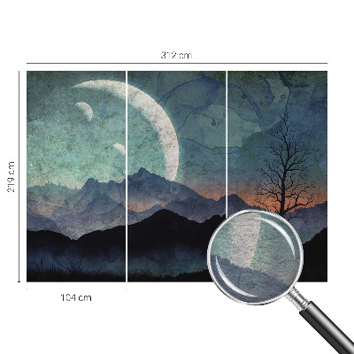 Fototapeta fizelinowa z nadrukiem Nocny pejzaż