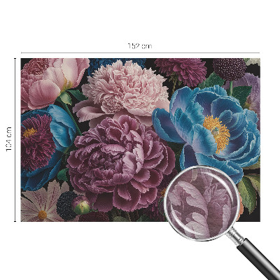 Nowoczesna fototapeta do salonu Kolorowe kwiaty